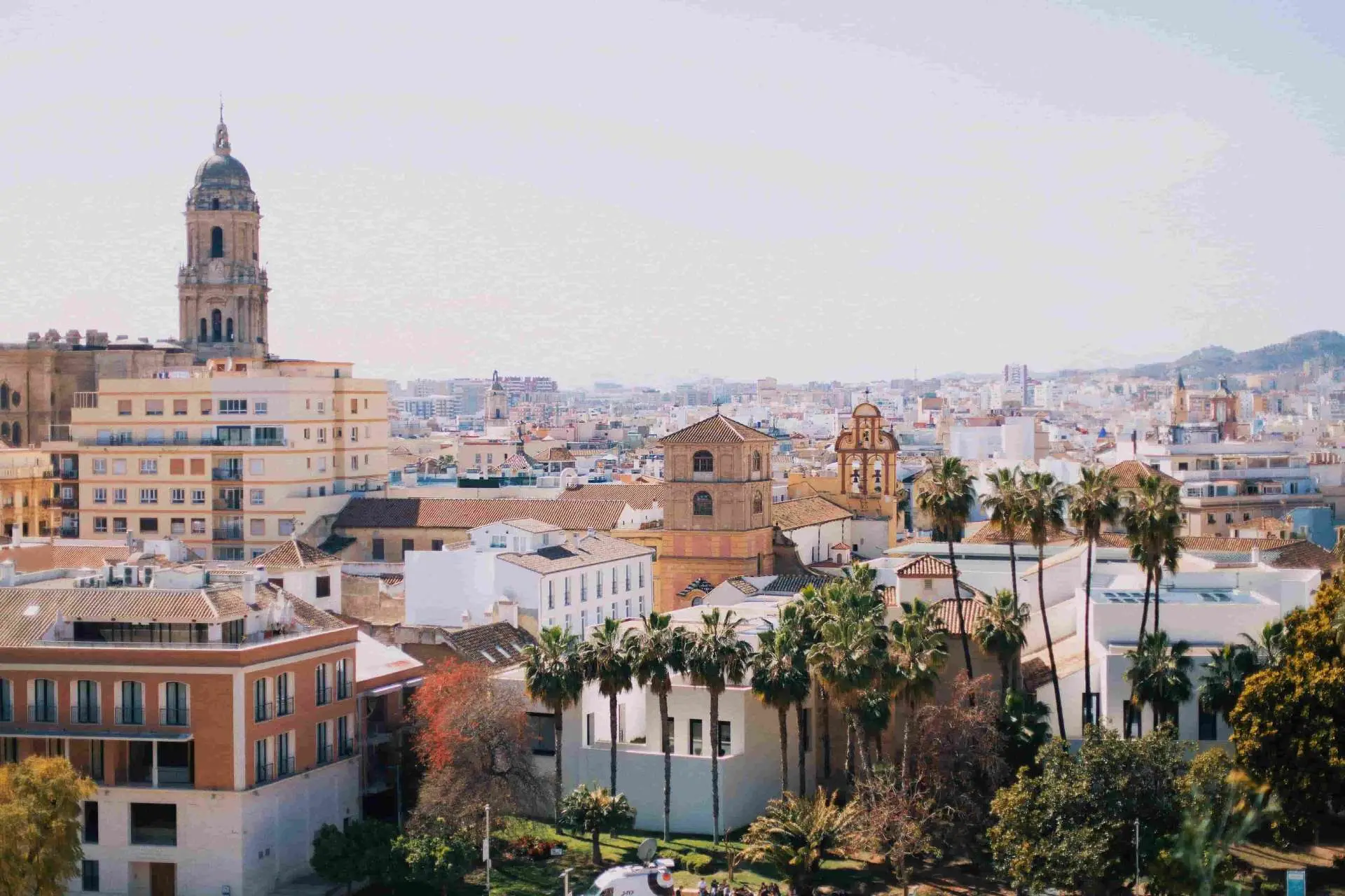 Costa del Sol coastal view with Mediterranean Sea and holiday homes for expats